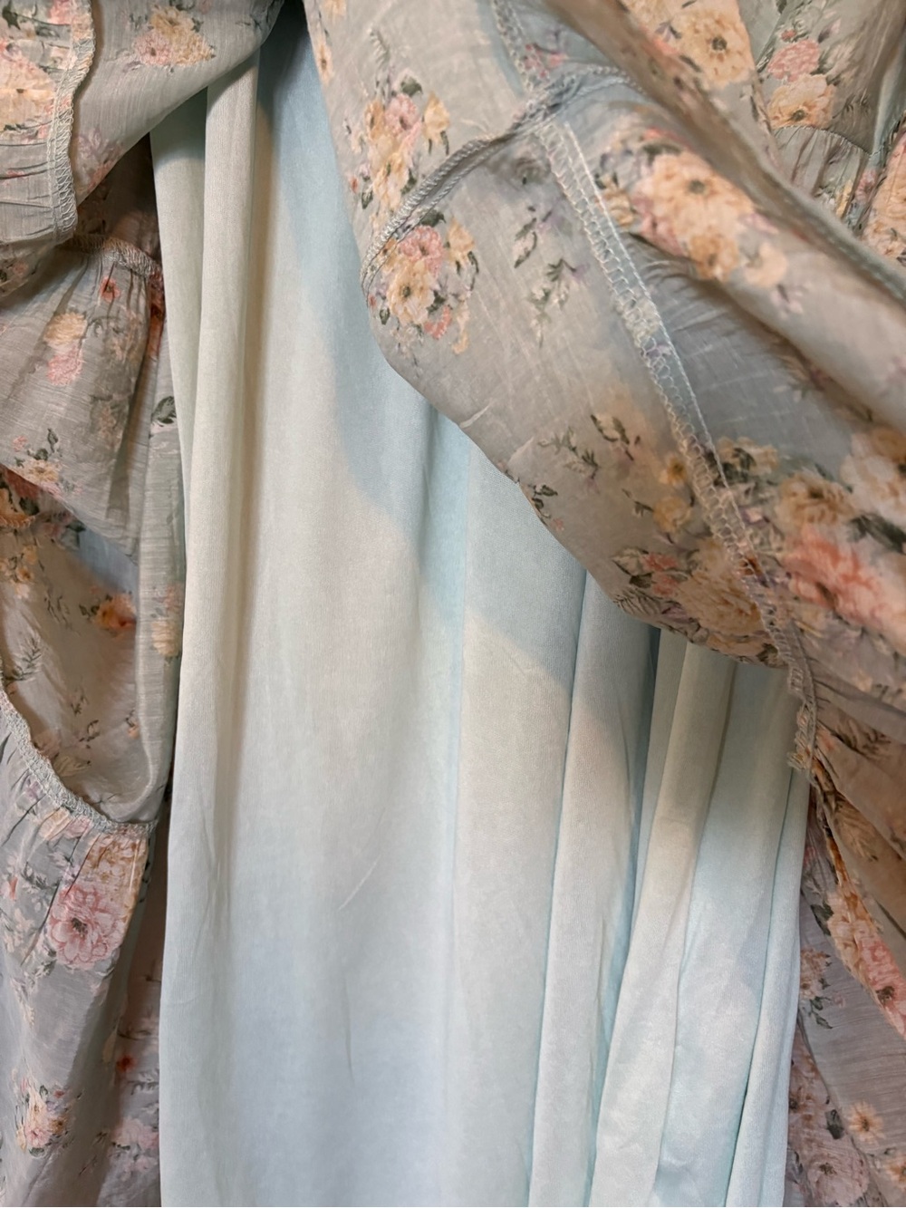 By the River Floral Smocked Tiered Midi Sundress w Vintage Cream & Pink Floral - Picture 12 of 16